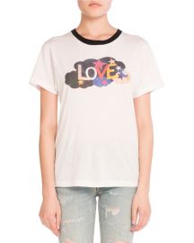 Saint Laurent ROUND NECK LOVE TSHIRT/ at Neiman Marcus